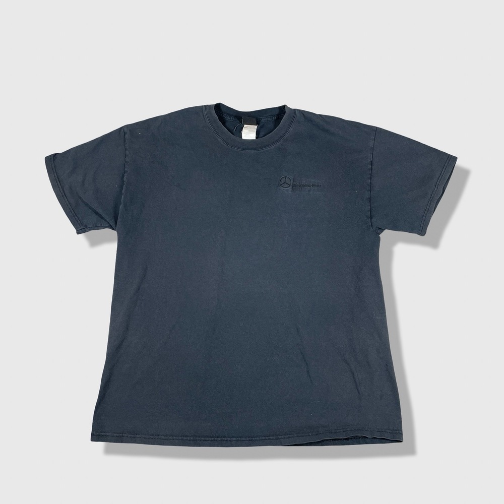 Vintage Mercedes Benz T-Shirt Mens L Black Gorpcore Minimalist Streetwear